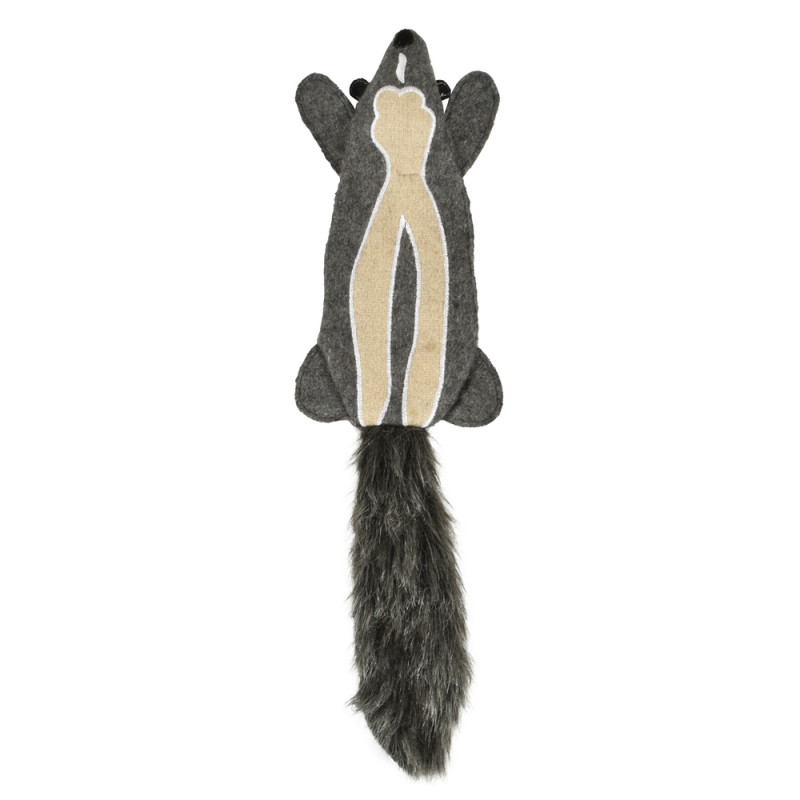 Jouet putois gris pour chien 40cm