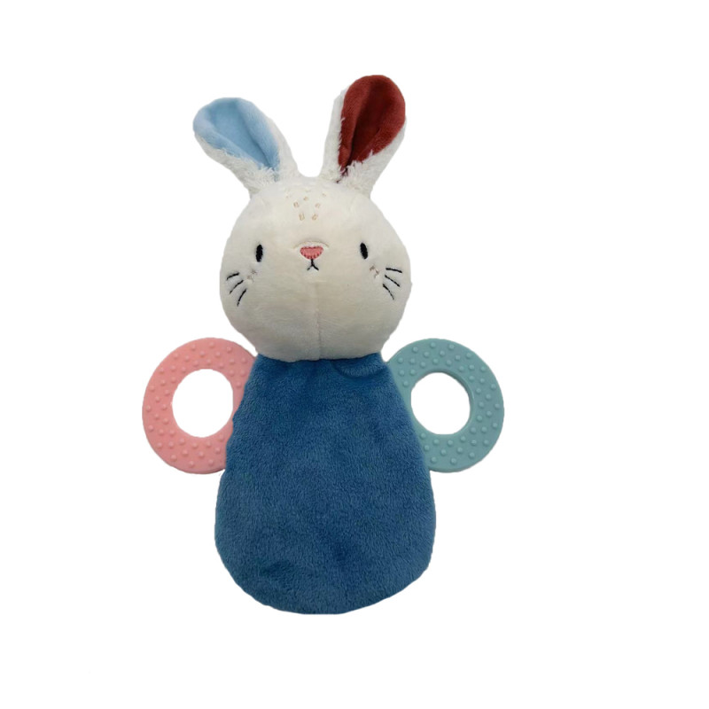 Jouet pour chiot : peluche lapin avec hochet - H.