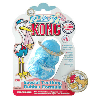 Jouet pour chiot KONG Puppy Medium : Caoutchouc bl