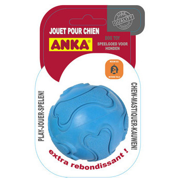 Jouet chien balle rebond.: caoutchouc d.7,5cm