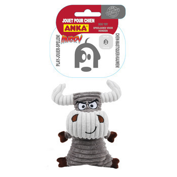 Jouet peluche Taureau angry, pour chien: taille S