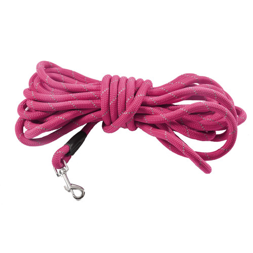 Longe Walk pour chien coloris fushia 3m