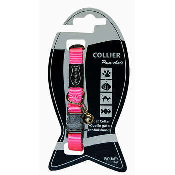 Collier chat Basic Line : Nylon, Rose