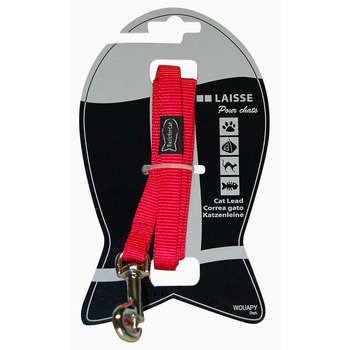 Laisse chat Basic Line : Nylon, Rouge