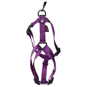 Harnais chien réglable: nylon, mauve, 90cm