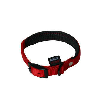 Collier confort pour chiens : rouge 20/45cm