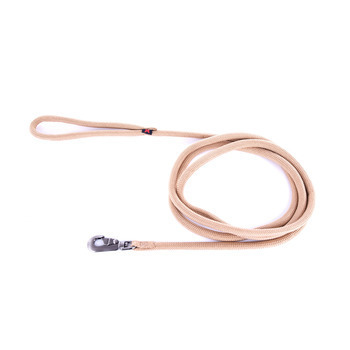 Laisse pour chien, en nylon: rond uni beige L. 2 m
