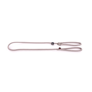 Laisse collier semi étrangleur, en nylon: rond gri
