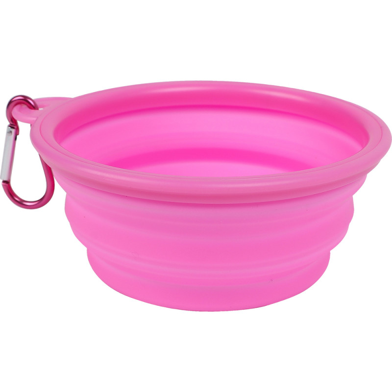 Bol pliable pour chien 650 Ml Rose