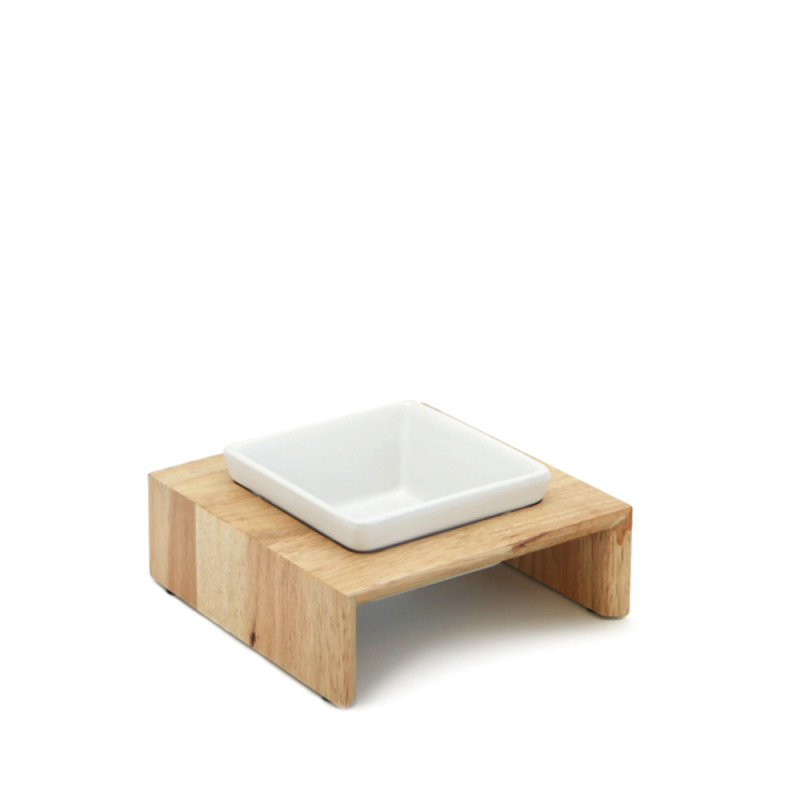 Gamelle bois simple S pour chien et chat