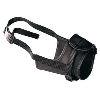 Muselière en nylon noir Safe XL. Tour de museau 24