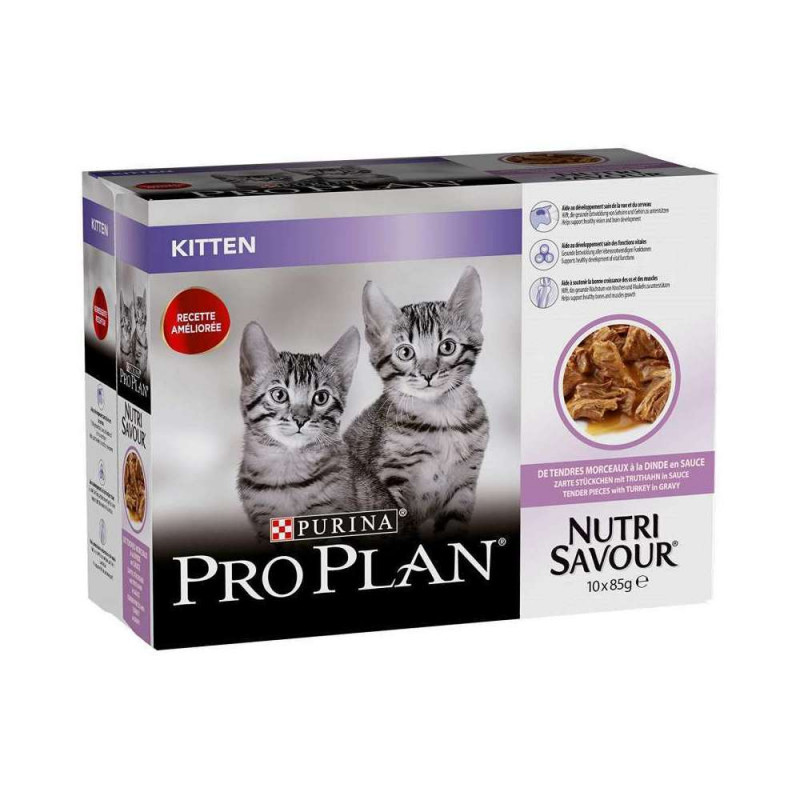 Sachets Nutrisavour pour chaton à la dinde - 10 x