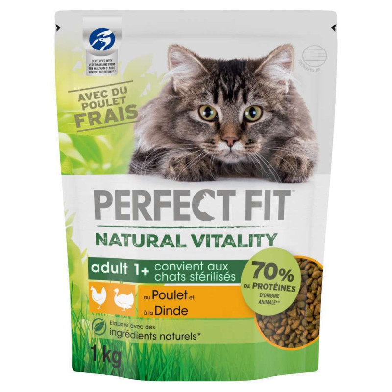 Croquettes au poulet et à la dinde pour chat adult