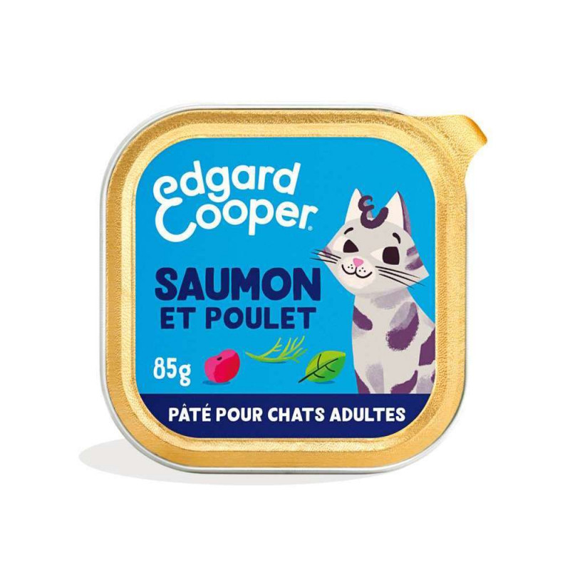 Pâté saumon et poulet pour chats adultes  85g