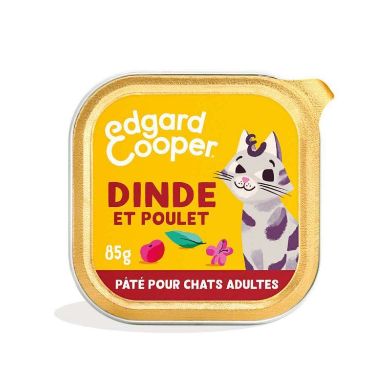 Pâté dinde et poulet pour chats adultes  85g