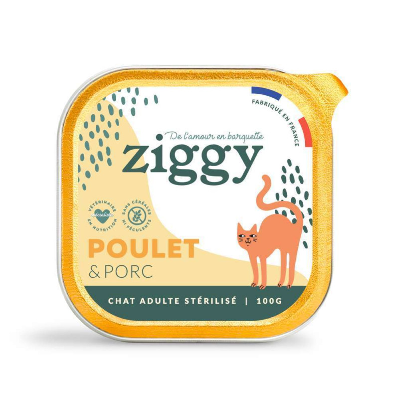 Pâtée pour chat stérilisé poulet 100g