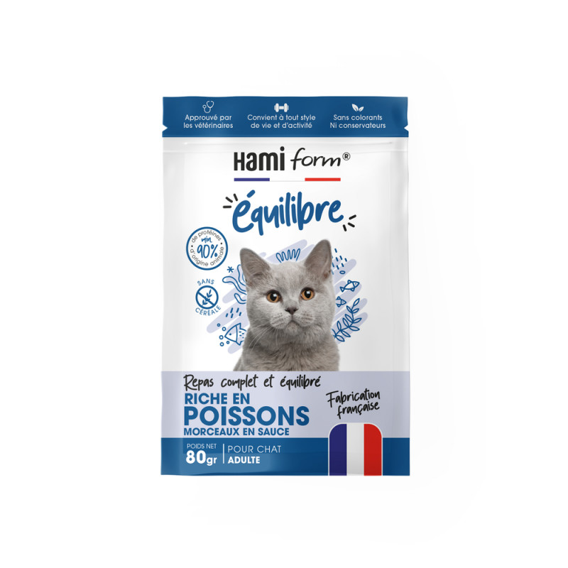 Repas complet Équilibre au poisson, pour chat adul