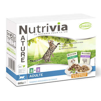 Nutrivia Nature chat adulte : Viande x6