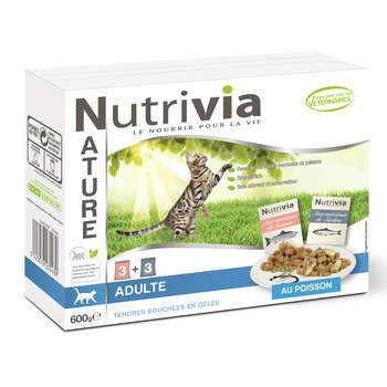 Sachet Nutrivia Nature pour chat adulte : Poisson
