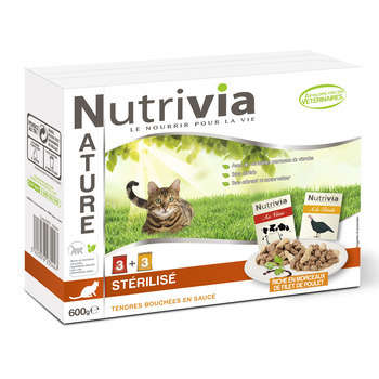 Nutrivia Nature chat stérilisé : Viande x6