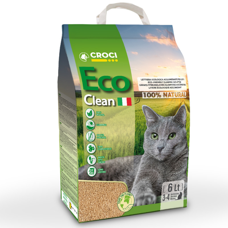 Litière Eco Clean pour chat 6L