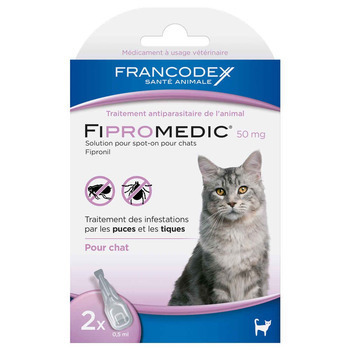 Fipromedic 50mg : 2 pipettes de 0,5ml