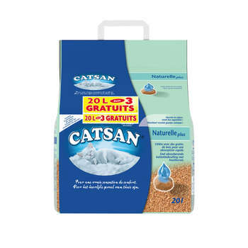 Litière végétale pour chat Catsan Naturelle Plus -