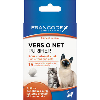 Vers O Net, pour chaton et chat: 15 comprimés