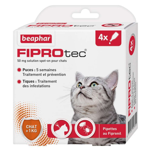 Fiprotec 50 MG solution spot-on pour chats Fiproni