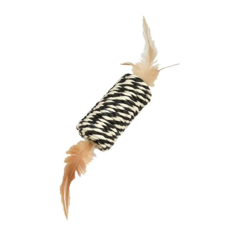 Jouet Tube noir pour chat 8x4x4 cm