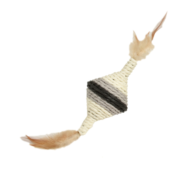 Jouet Youpi noir pour chat 13x6,5x6,5 cm