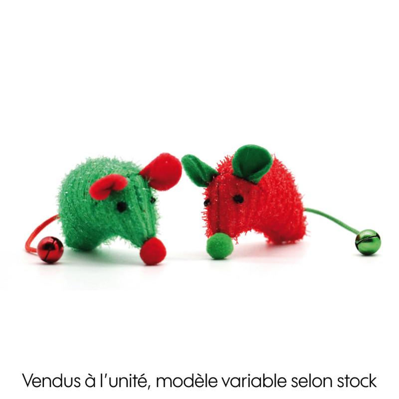 Jouet pour chat Souris Noël Mice 6cm - modèle aléa