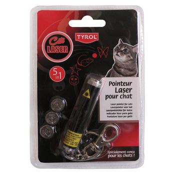 Pointeur laser 5in1 Tyrol pour chat : Noir