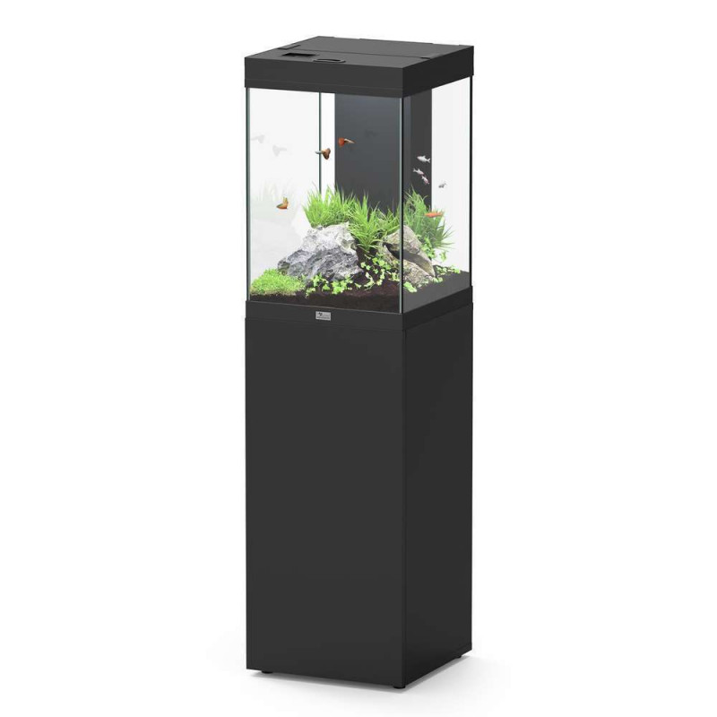 Aquarium avec  Meuble Aqua Tower 96L Noir