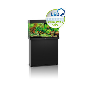 Aquarium avec meuble LED Rio 125 en bois noir - H.