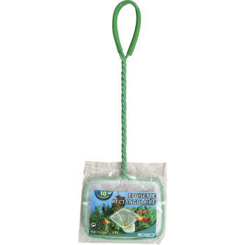 Epuisette aquarium blanche : 10 cm