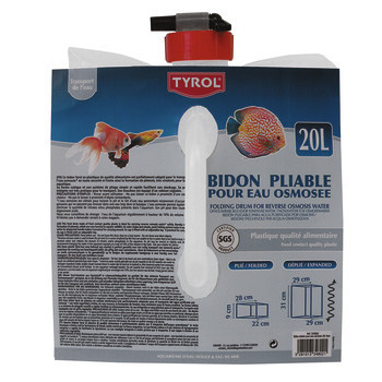Bidon pour eau osmosee Tyrol : pliable 20L