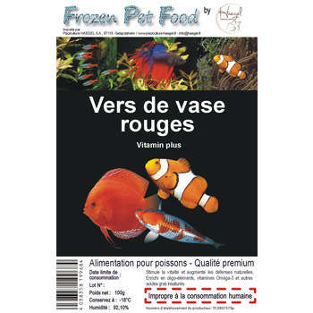 Alimentation poissons : vers de vase rouges