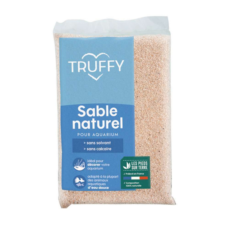 Sable naturel pour aquarium d'eau douce Truffy bla