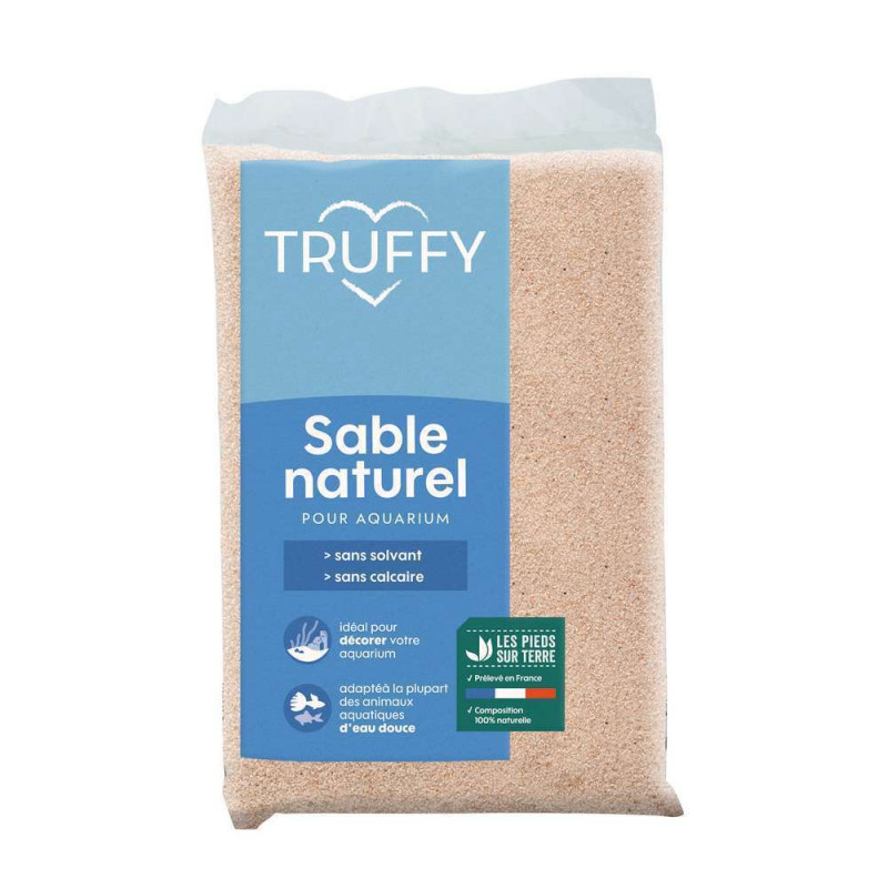 Sable naturel pour aquarium d'eau douce Truffy bla