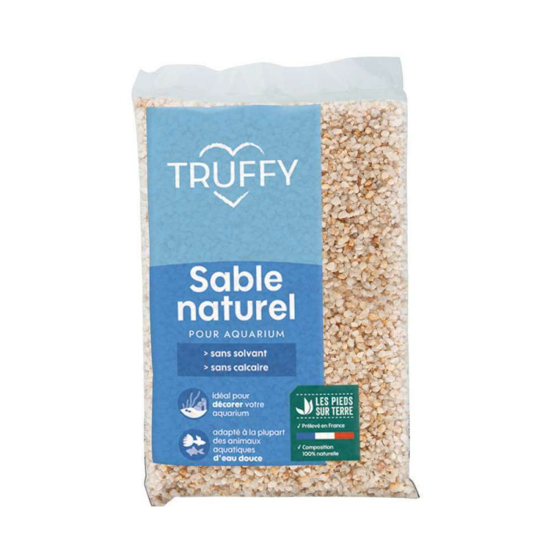 Sable naturel pour aquarium d'eau douce Truffy bla