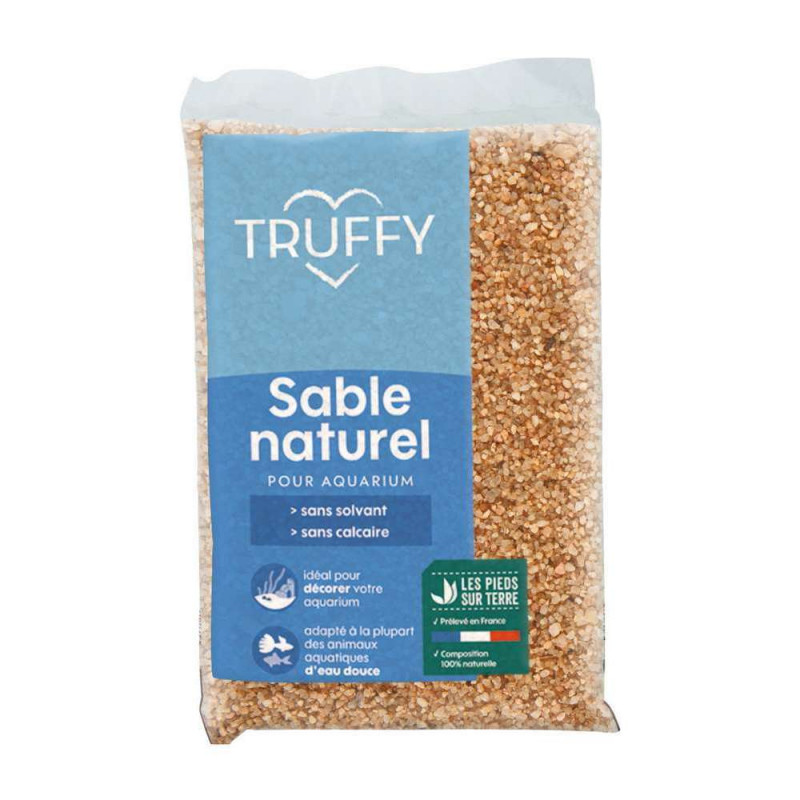Sable naturel de rivière pour aquarium d'eau douce