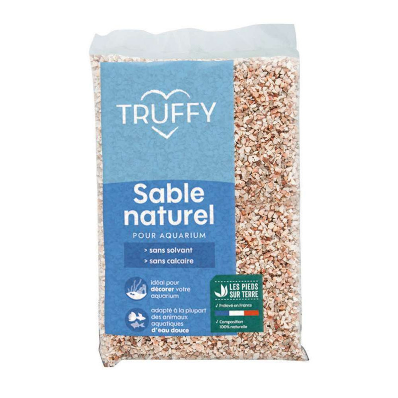 Sable naturel pour aquarium d'eau douce Truffy ros