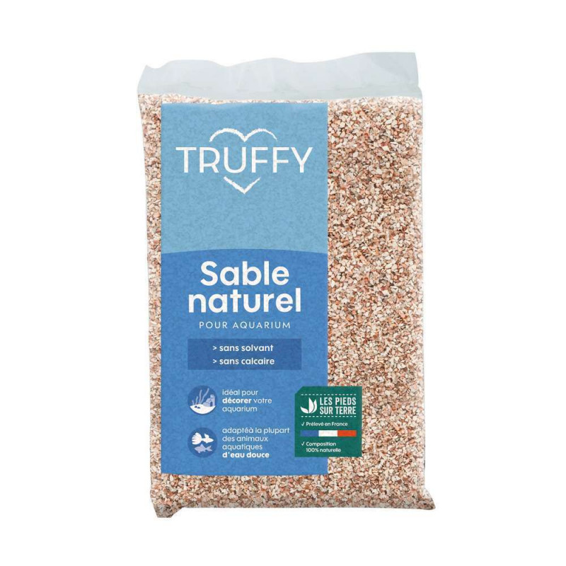 Sable naturel pour aquarium d'eau douce Truffy ros