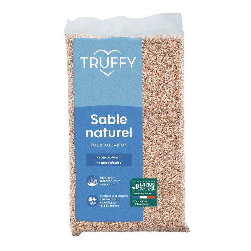 Sable naturel pour aquarium d'eau douce Truffy ros