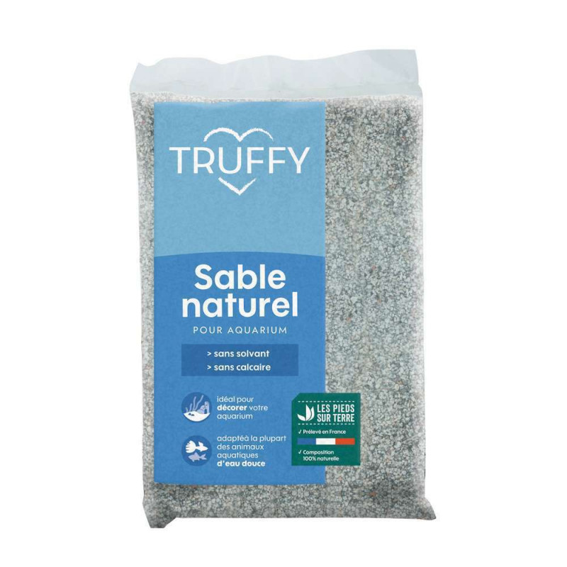 Sable naturel pour aquarium blanc/noir  5kg