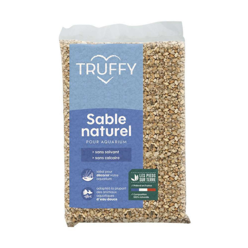 Sable naturel pour aquarium d'eau douce Truffy gro