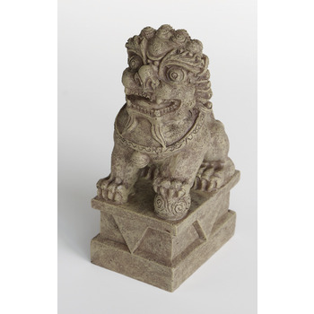 Déco aqua zen : lion gardien temple H13cm
