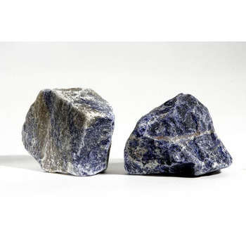 Pierre Bleu sodalite, pour aquarium: bleu strié de