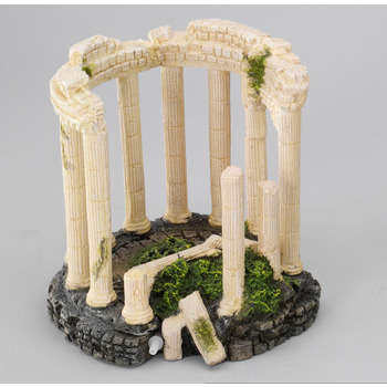 Décoration d'aquarium roman pavillon : L16,5xl16,5